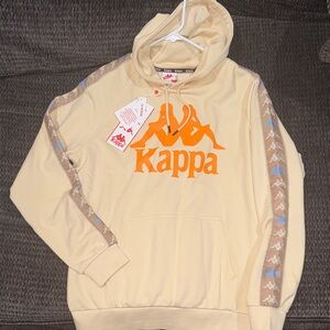 Kappa Men's Cream Hoodie with Orange and Blue BNWT, Matching pants separate!